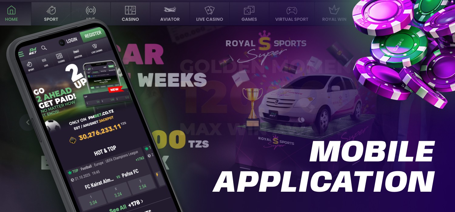 mobile application of casino platform