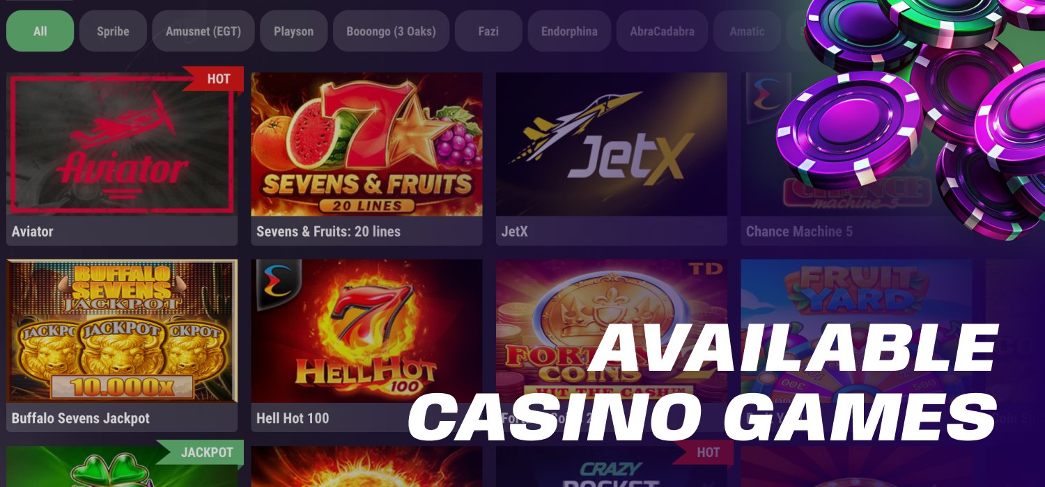 popular casino games on platform